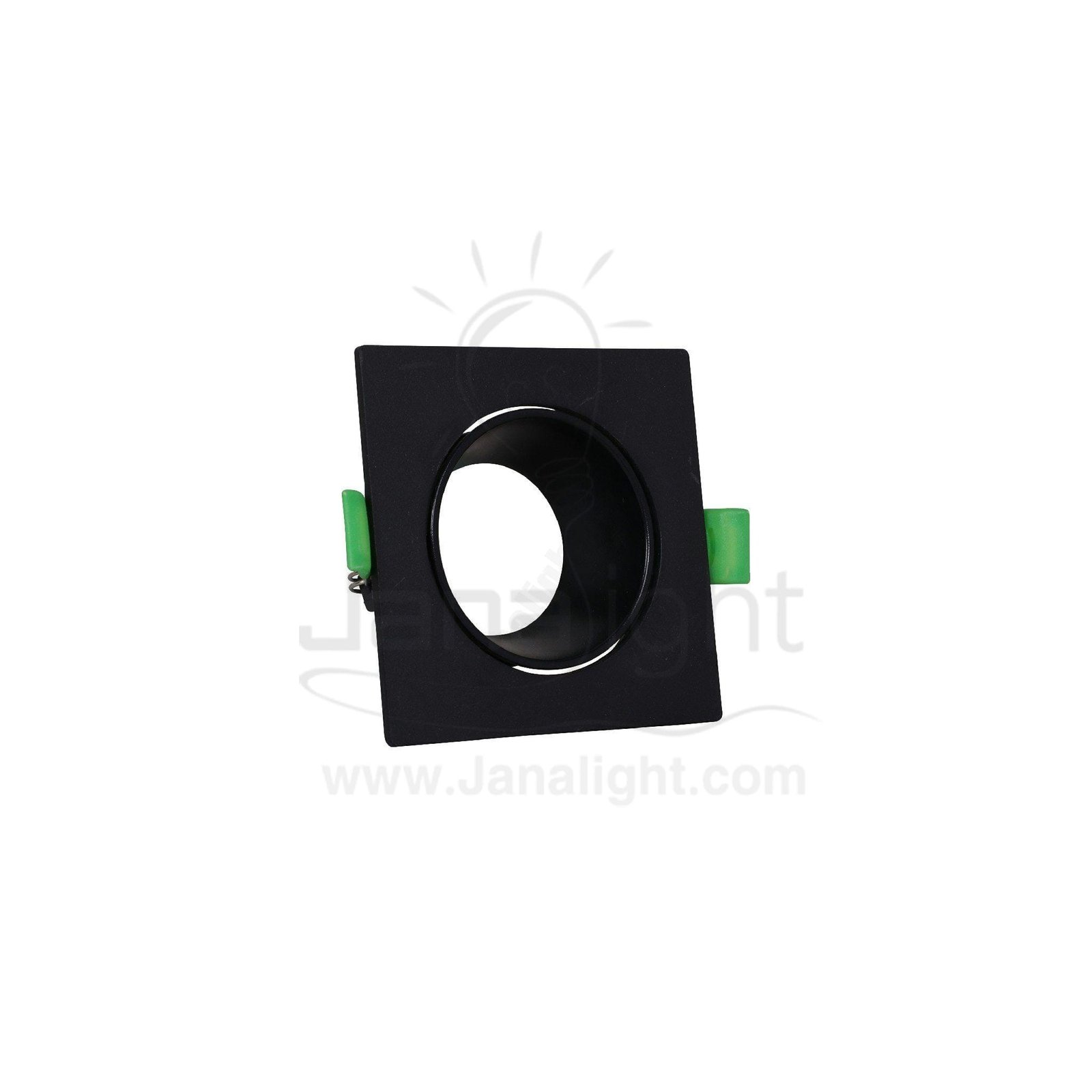 سبوت لايت فارغ متحرك مربع بلاستك اسود جنى لايت JN404 single square black Spotlight frame
